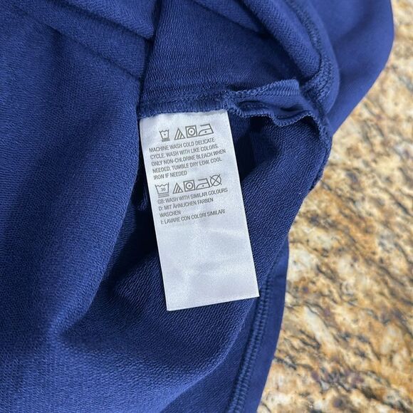 Zuda Cotton Blend 3/4 Dolman Sleeve Pullover Sweater In Dark Blue Size S - Picture 7 of 10